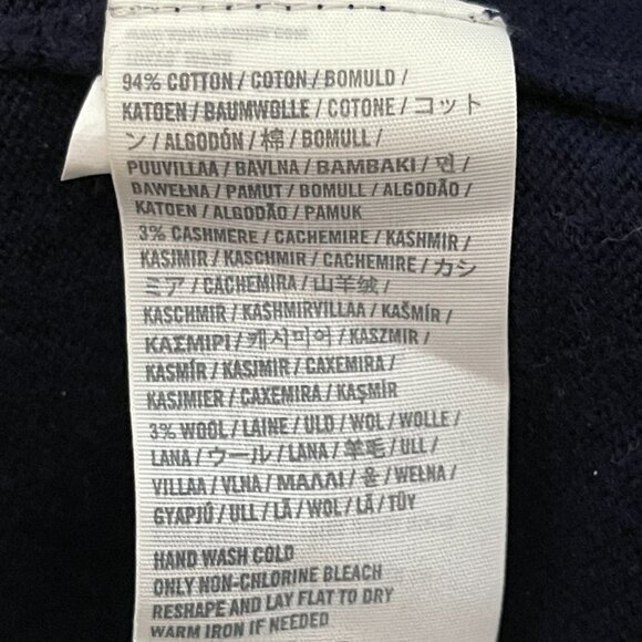 Abercrombie Fitch Men Muscle Fit Classic Preppy V Neck Pullover Sweater L Navy - Picture 10 of 11